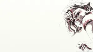 Simple Sketch Of A City Street Wallpaper