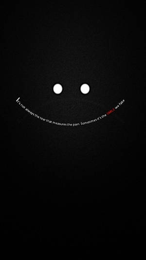 Simple Smiley Emoji Cool Black Background Wallpaper