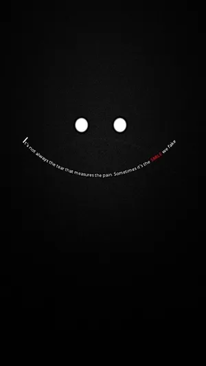 Simple Smiley Emoji Cool Black Background Wallpaper