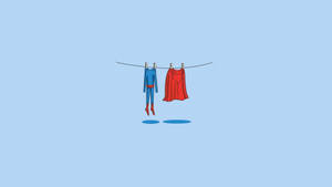 Simple Superman Laundry Clothes Wallpaper