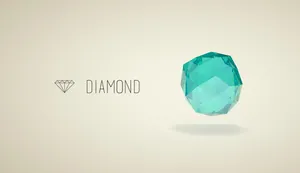 Simple Turquoise Diamond Art Wallpaper