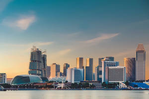Singapore Beauty Skyline Wallpaper