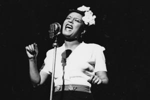 Singer Billie Holiday Performing Wallpaper