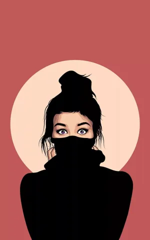 Single Girl Looking Art Wallpaper