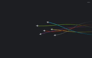 Six Graphic Airplane Wallpaper