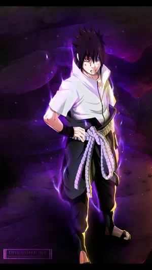 Six Paths Chakra Lightning Sasuke Wallpaper