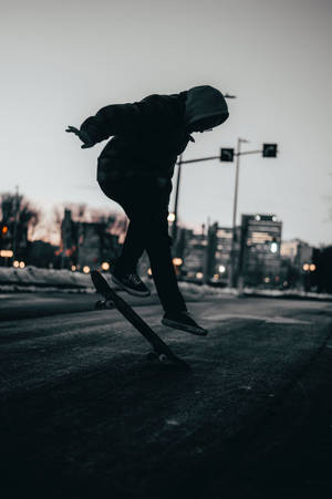 Skater Boy Doing Heelflip Wallpaper