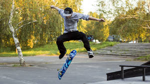 Skater Boy High Flip Style Wallpaper