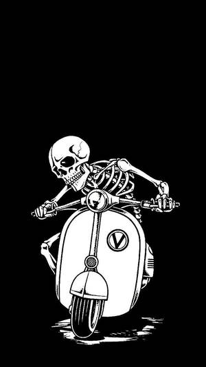 Skeleton Anime Black And White Iphone Wallpaper