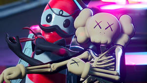 Skeleton Fortnite Kaws Pc Wallpaper