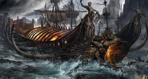 Skeleton Ghost Ship Wallpaper