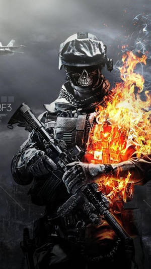 Skeleton Mask In Battlefield 4 Phone Wallpaper