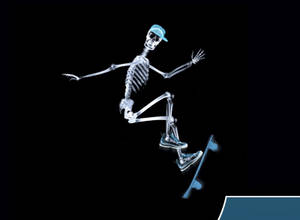 Skeleton Riding Skateboard Wallpaper