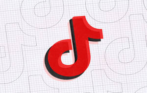 Sketched Tiktok App Logo Wallpaper