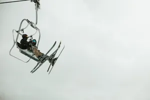 Skiing Cable Car Wallpaper
