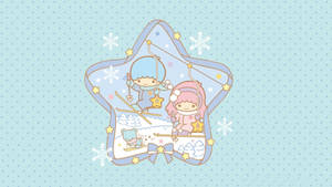 Skiing Little Twin Stars Wallpaper