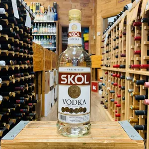 Skol Vodka Bottle Wine Shop Wallpaper
