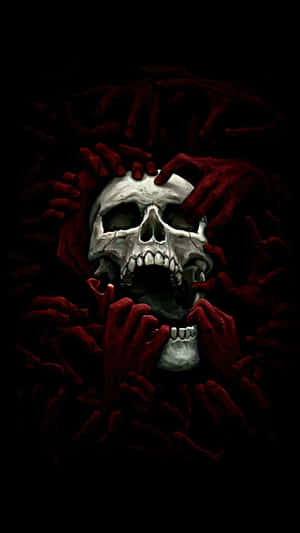 Skull And Crossbones Red Hands Wallpaper