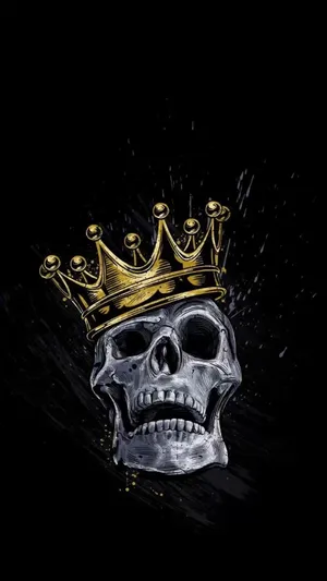 Skull And Crossbones With Crown Wallpaper