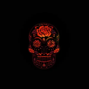 Skull, Glitter, Patterns, Art, Dark Wallpaper