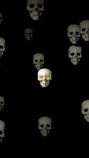 Skulls And Crossbones Glowing Eyes Wallpaper