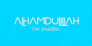 Sky Blue Alhamdulillah Wallpaper