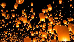 Sky Lanterns Photography Wallpaper