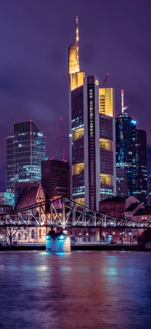 Skyscrapers And Bridge Iphone 13 Pro Wallpaper