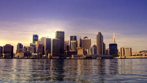 Skyscrapers At Daybreak San Francisco City Background Wallpaper