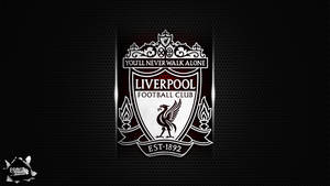 Sleek Black And White Liverpool Fc Wallpaper