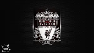 Sleek Black And White Liverpool Fc Wallpaper