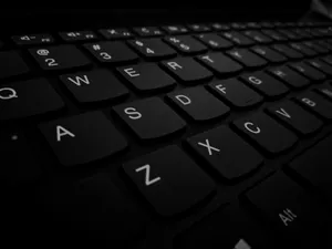 Sleek Black Cool Computer Keyboard Wallpaper