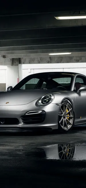 Sleek Porsche And Iphone Fusion Wallpaper