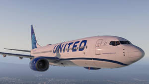 Sleek White United Plane Wallpaper