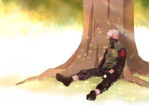 Sleeping Naruto Kakashi Art Wallpaper