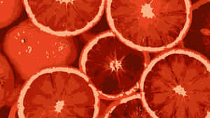 Sliced Blood Oranges Pattern Wallpaper