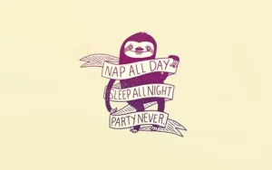 Sloth Drawing Poster Wallpaper