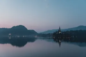 Slovenia Panoramic Lake Bled Wallpaper