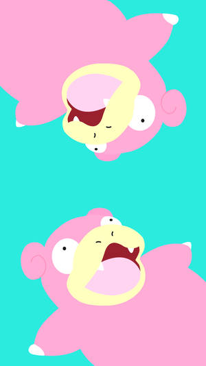 Slowpoke On Turquoise Wallpaper