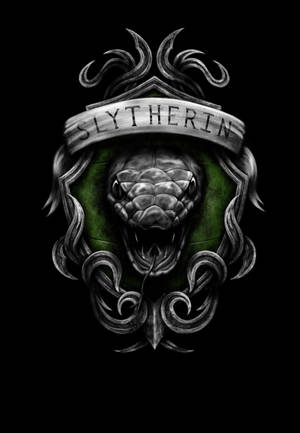 Slytherin Aesthetic Gothic Style Emblem Wallpaper