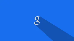 Small Google Logo In Blue Wallpaper