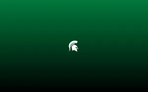 Small Michigan State Spartans Logo Green Background Wallpaper