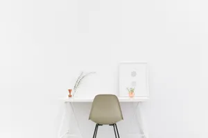Small Table On White Background Wallpaper