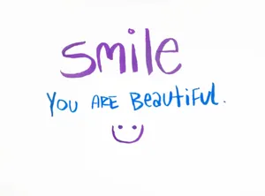 Smile You Are Beautiful Quote Wallpaper