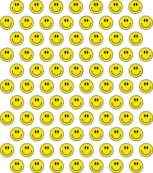 Smiley Face Classic Yellow Wallpaper