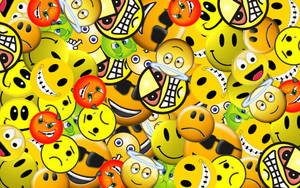 Smiley Face Collection Wallpaper