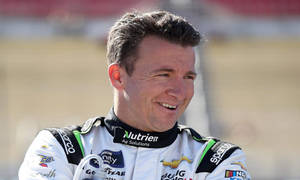 Smiling Aj Allmendinger After Race Wallpaper