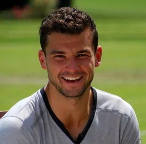 Smiling Grigor Dimitrov Portrait Wallpaper