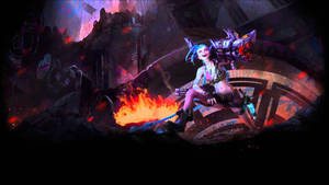 Smiling Jinx In Ruins Wallpaper