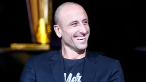 Smiling Manu Ginobili Interview Wallpaper